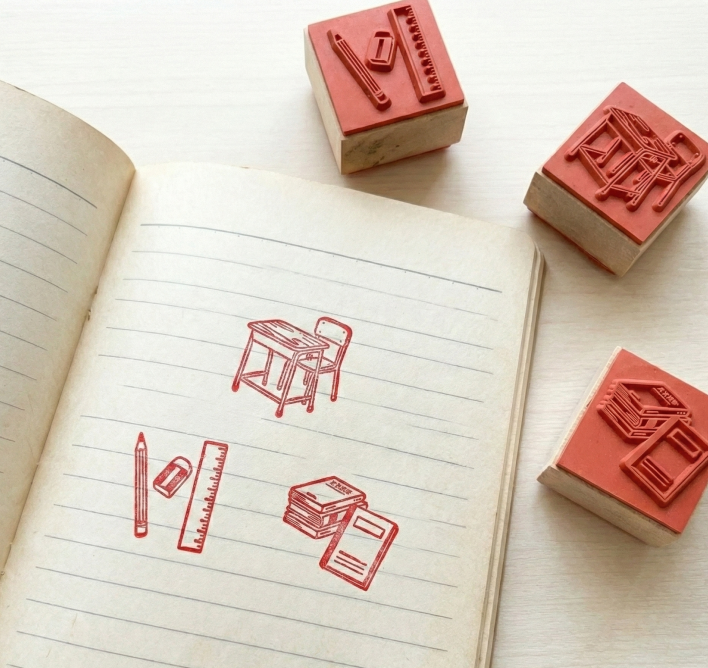 ゴム印の押印イメージ